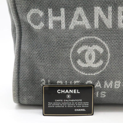 Chanel Sac Deauville en toile noir