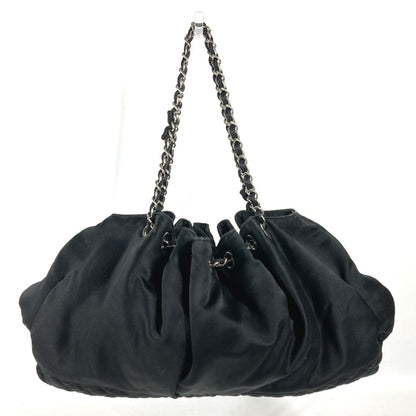 Chanel Sac Cabas en satin noir