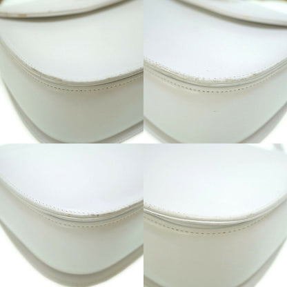 GUCCI bamboo shoulder handbag leather white  strap