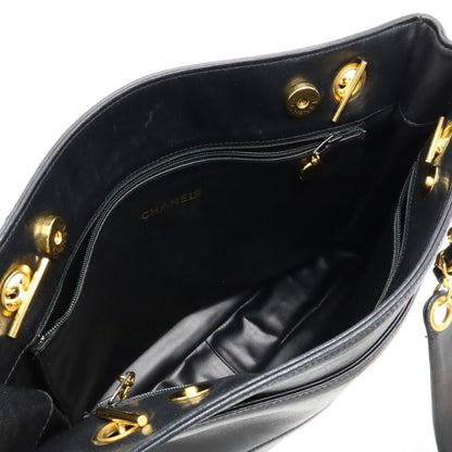 Chanel Sac Chain Tote en cuir noir