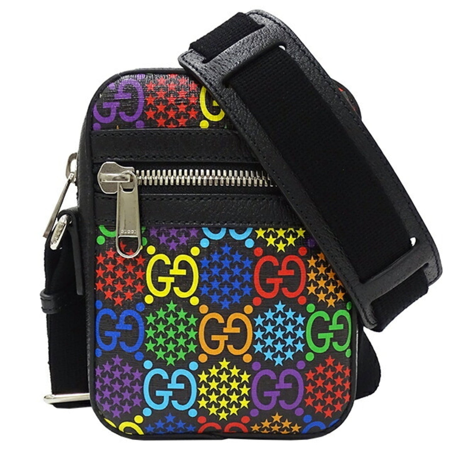 GUCCI bag ladies men's psychedelic shoulder black multicolor 598103