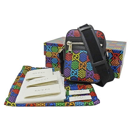 GUCCI bag ladies men's psychedelic shoulder black multicolor 598103