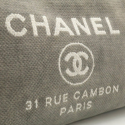 Chanel Sac Deauville en toile noir