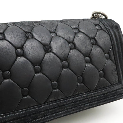 Chanel Sac Boy en daim noir