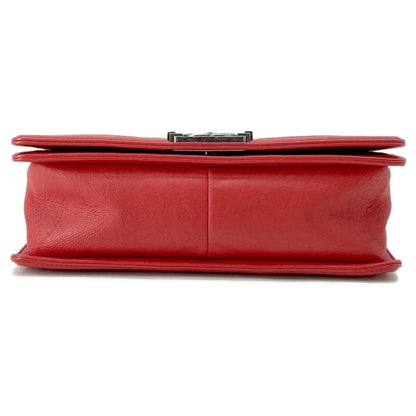 Chanel Sac Boy en cuir rouge