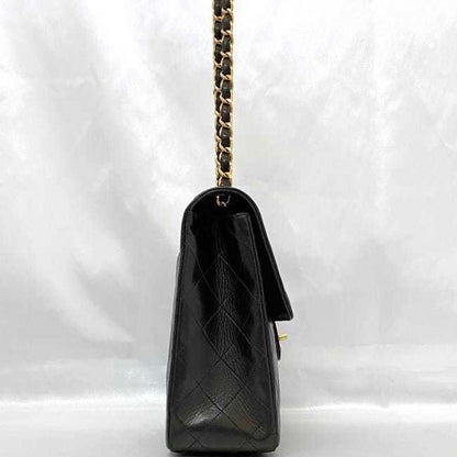 Chanel Sac Chain Flap en cuir noir