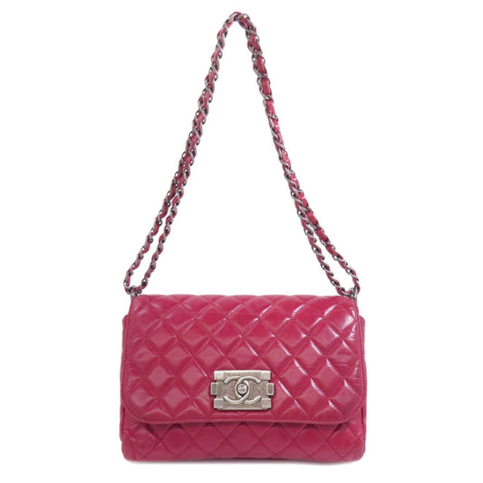 Chanel Sac Boy en cuir rouge
