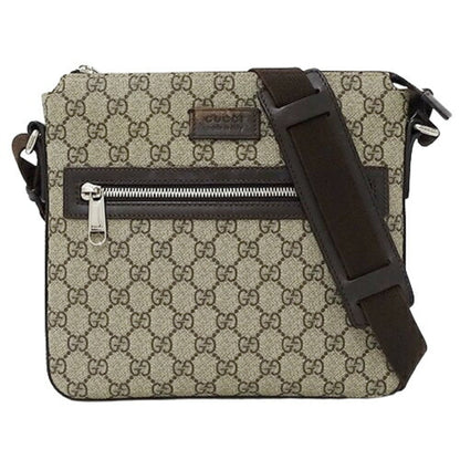 GUCCI Bag Men's Shoulder GG Supreme Brown Beige 406410 Crossbody