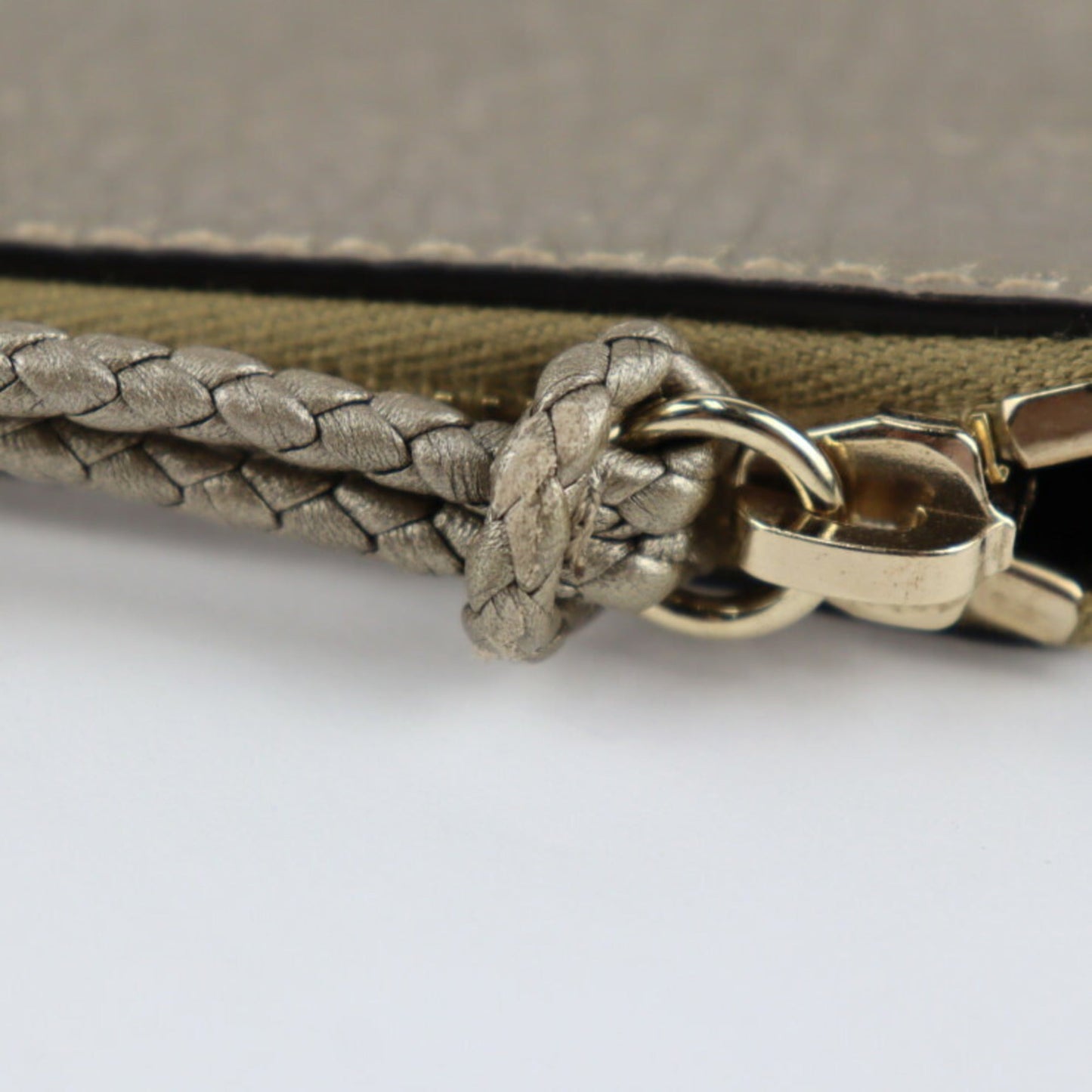 GUCCI Bamboo Clutch Bag 376854 Leather Gold Series Second Pouch Tassel
