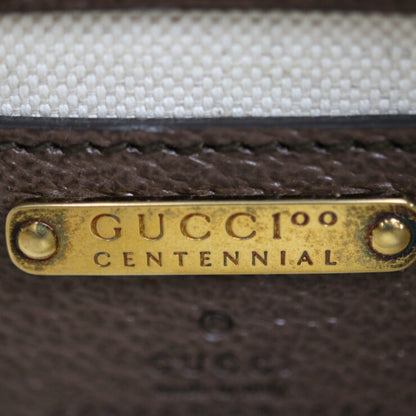 GUCCI Belt Bag 100th Anniversary Waist 602695 Calf Leather Brown Multicolor Gold Hardware Logo Body Pouch Bum
