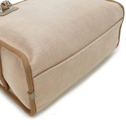 Chanel Sac Deauville en toile beige