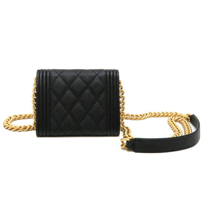 Chanel Sac Boy en cuir caviar noir