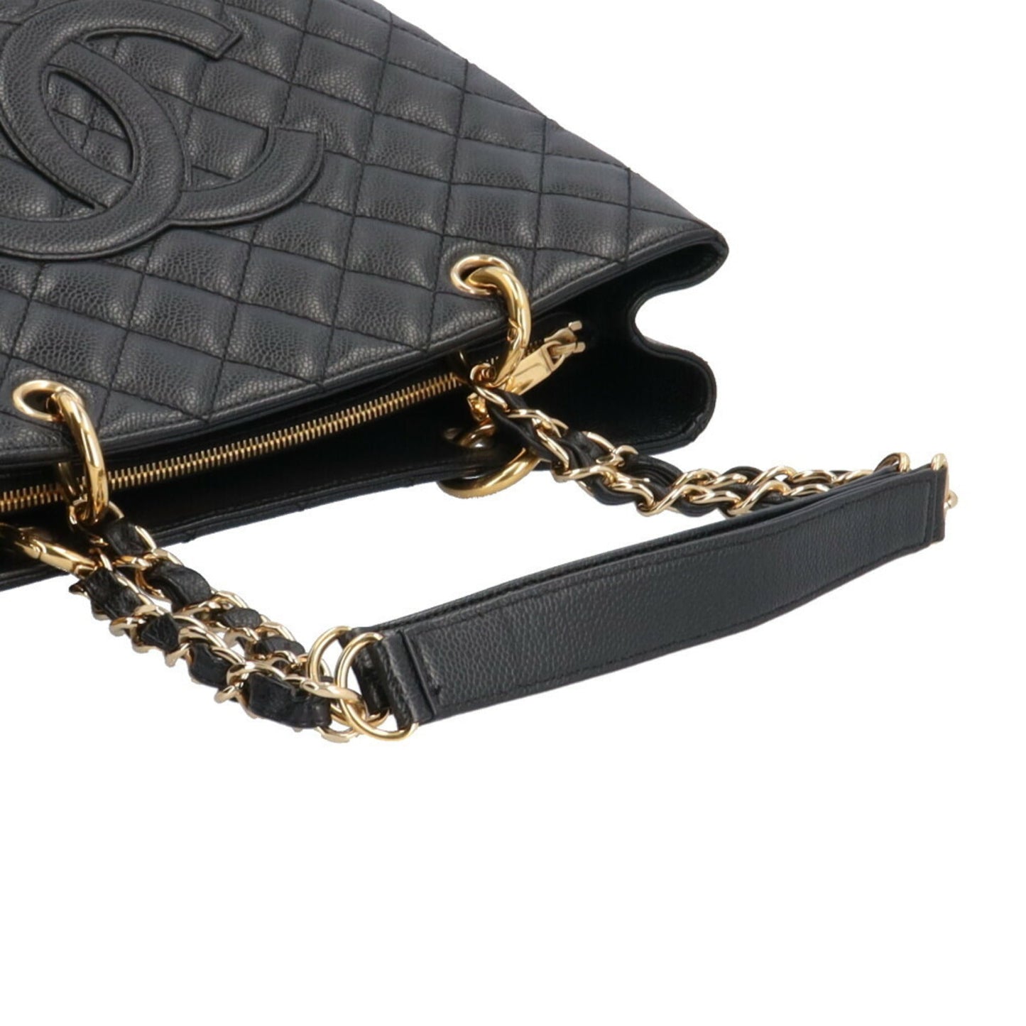 Chanel Sac GST en cuir caviar noir