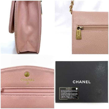 Chanel Sac Flap en cuir caviar rose