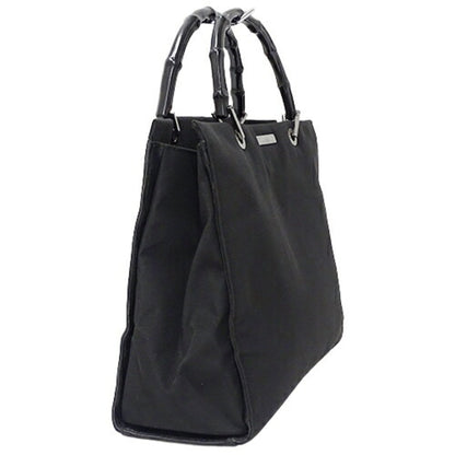 GUCCI Bag Ladies Bamboo Handbag Nylon Black 002 1010