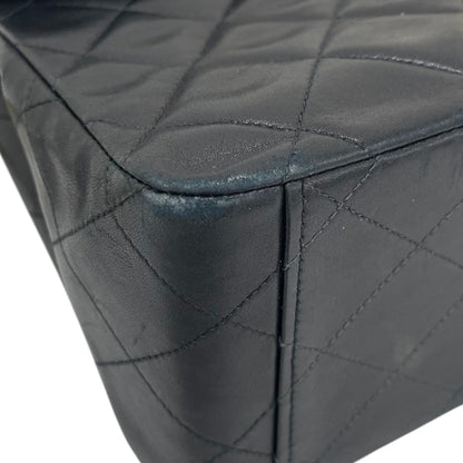 Chanel Sac Single Flap en cuir noir