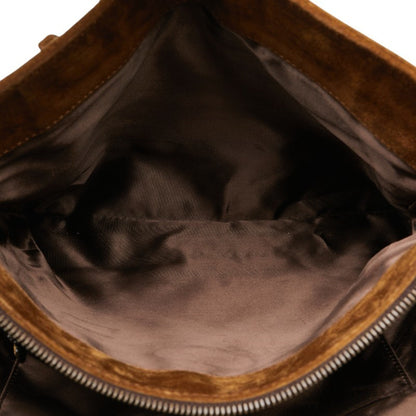 Chanel Sac Chain Tote en daim marron