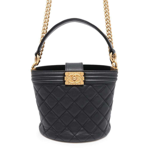 Chanel Sac Boy en cuir noir