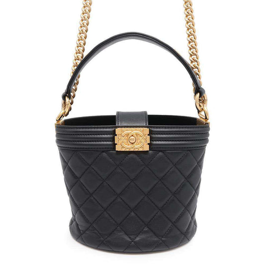 Chanel Sac Boy en cuir noir