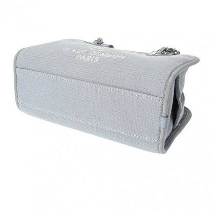 Chanel Sac Deauville en toile bleu