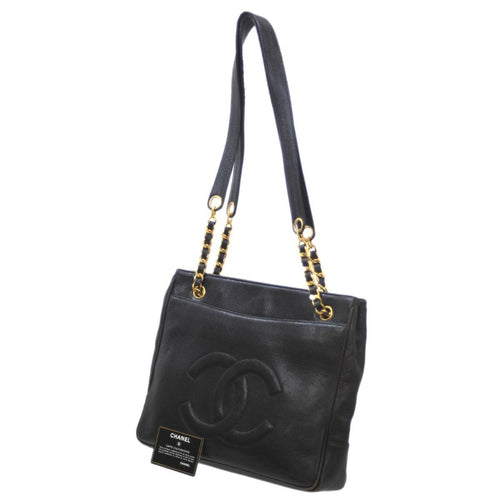 Chanel Sac Chain Tote en cuir caviar noir