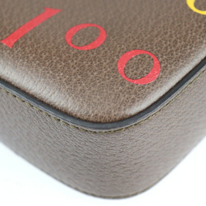 GUCCI Belt Bag 100th Anniversary Waist 602695 Calf Leather Brown Multicolor Gold Hardware Logo Body Pouch Bum