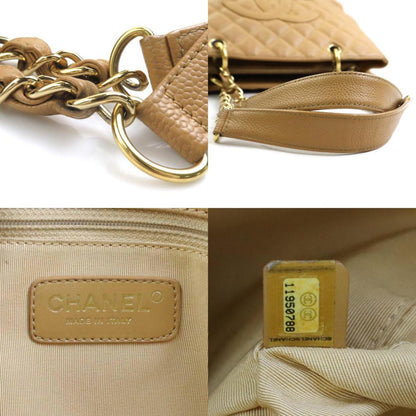 Chanel Sac GST en cuir caviar beige
