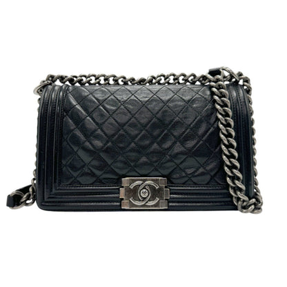Chanel Sac Boy en cuir noir