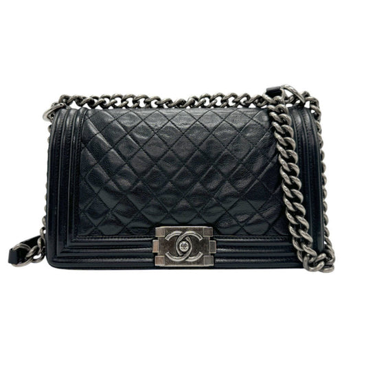Chanel Sac Boy en cuir noir