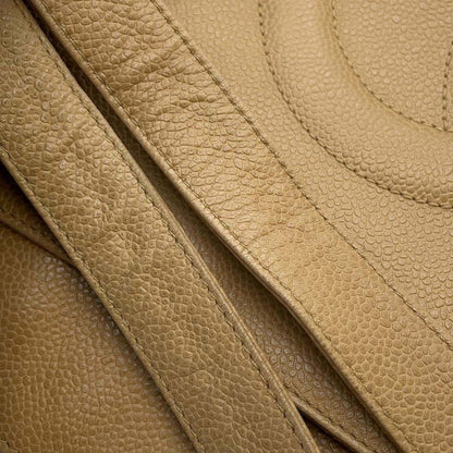 Chanel Sac Chain Tote en cuir caviar beige