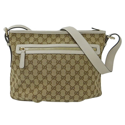 GUCCI bag ladies shoulder GG canvas ivory brown 388930