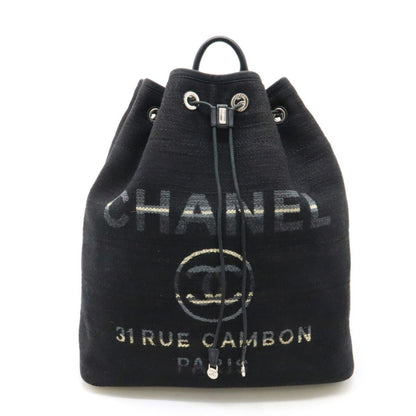 Chanel Sac Deauville en toile beige