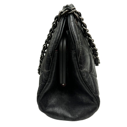 Chanel Sac Mademoiselle en cuir gris