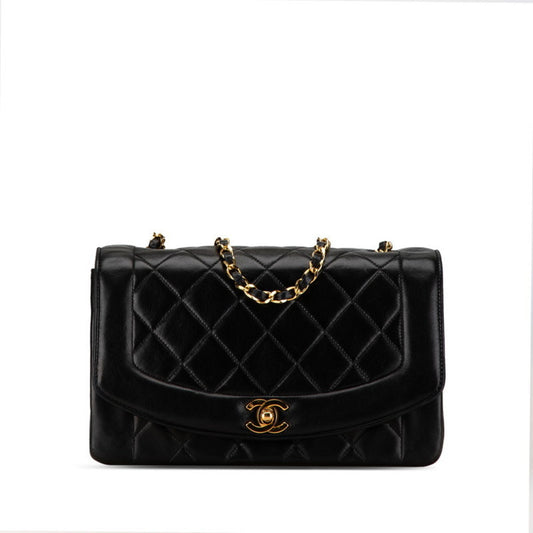 Chanel Sac Diana en cuir noir