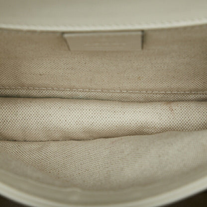 GUCCI Bamboo Duonissos Handbag Shoulder Bag White Multicolor Leather Women's