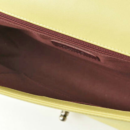Chanel Sac Boy en cuir jaune