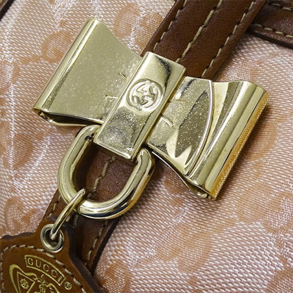 GUCCI Bag Women's GG Crystal Hysteria Handbag Pink Brown 181485 Ribbon