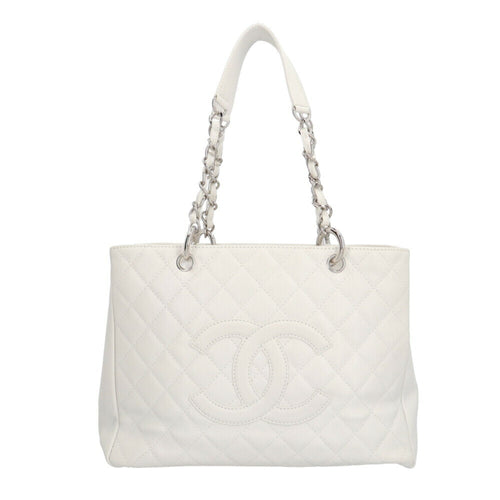 Chanel Sac GST en cuir caviar blanc