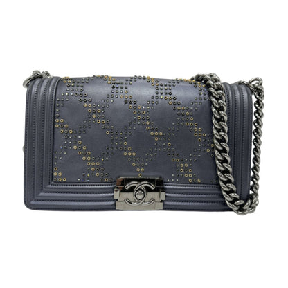 Chanel Sac Boy en cuir dor