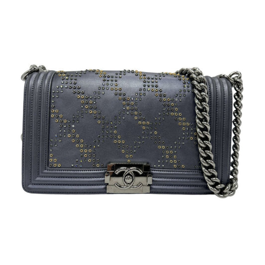 Chanel Sac Boy en cuir dor