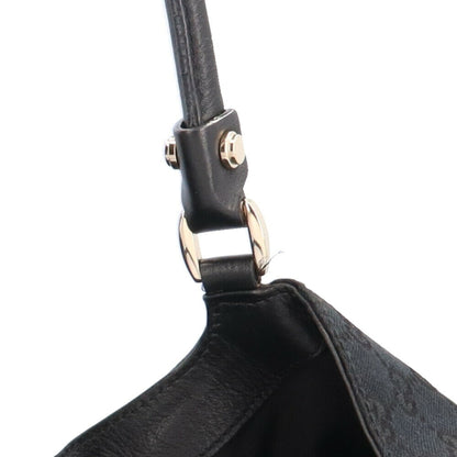 GUCCI Abbey GG Campus Shoulder Bag Canvas Black Women's