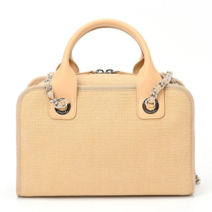 Chanel Sac Deauville en toile beige