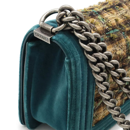 Chanel Sac Boy en tweed vert