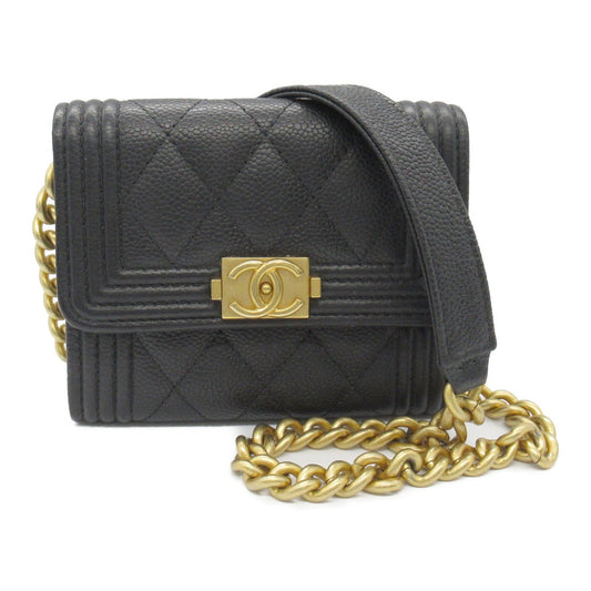 Chanel Sac Boy en cuir noir