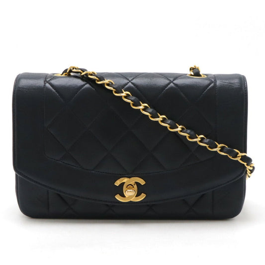 Chanel Sac Diana en cuir bleu