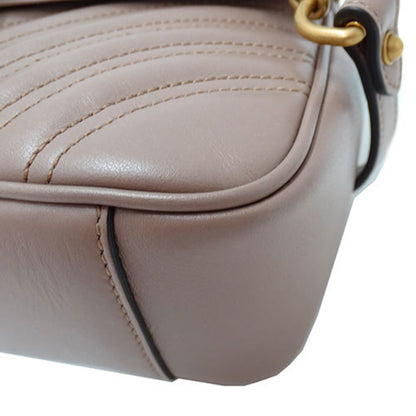 GUCCI bag ladies shoulder leather GG Marmont dusty pink 443497