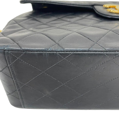 Chanel Sac Single Flap en cuir noir