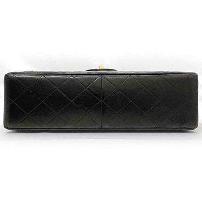 Chanel Sac Chain Flap en cuir noir