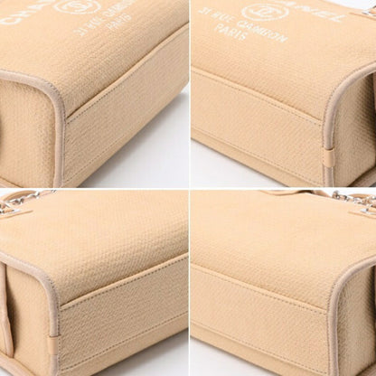 Chanel Sac Deauville en toile beige