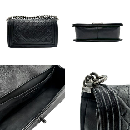Chanel Sac Boy en cuir noir